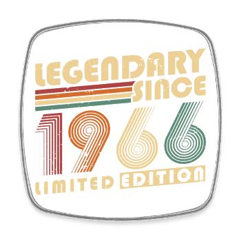 Legendary Since 1966 Vintage Vintage Birthday - Square fridge magnet - white - Front