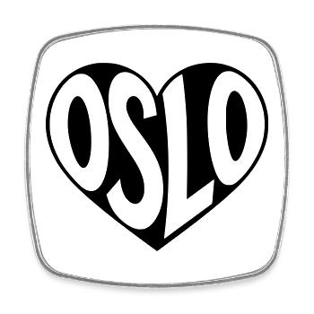 Oslo, la Norvège au cœur - Magnet carré - blanc - Devant