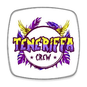 Teneriffa Crew Bunt - Viereckiger Kühlschrankmagnet - Weiß - Vorne