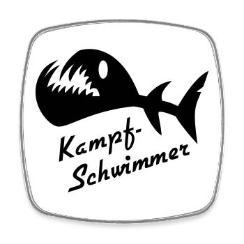 Battle Whimmer Fish 2 - Square fridge magnet - white - Front
