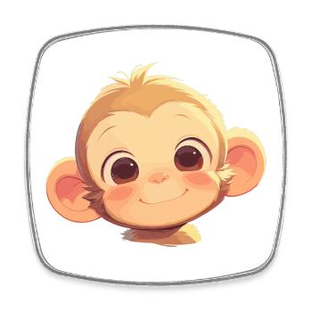 Macaque Macaque - Square fridge magnet - white - Front