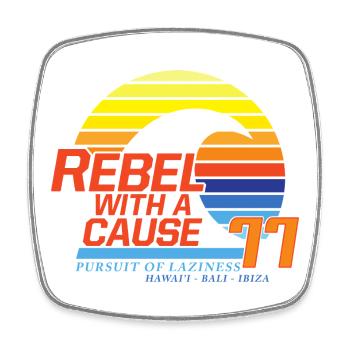 Rebel with a cause - Square fridge magnet - white - Front