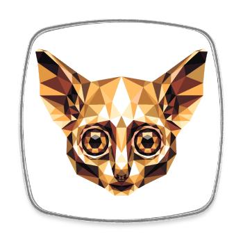 Galago Buschbaby Affen Galagos Affe Süßer Galago - Viereckiger Kühlschrankmagnet - Weiß - Vorne