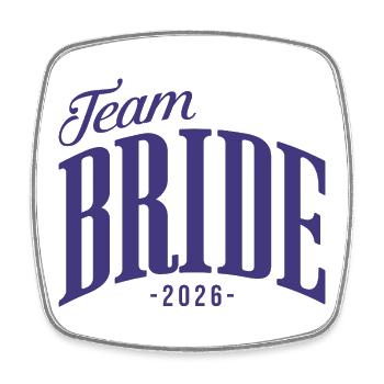 Team Braut JGA Junggesellinnenabschied 2026  - Viereckiger Kühlschrankmagnet - Weiß - Vorne
