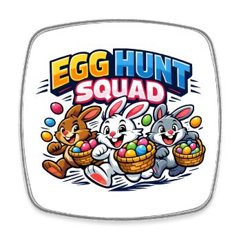 Ostern Egg Hunt Squad Osterhase - Viereckiger Kühlschrankmagnet - Weiß - Vorne