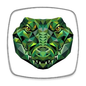 Crocodile Alligator Reptile Crocodile Adore les Crocodiles - Magnet carré - blanc - Devant