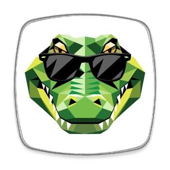 Crocodile Alligator Reptile Crocodile Adore les Crocodiles - Magnet carré - blanc - Devant