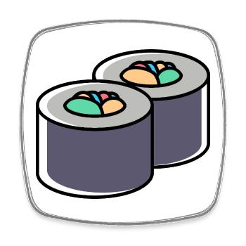 Steak icon - Viereckiger Kühlschrankmagnet - Weiß - Vorne