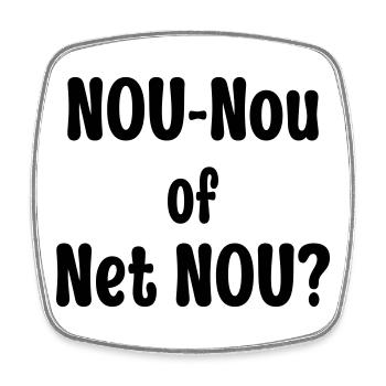 Nou-Nou of Net Nou? - Square fridge magnet - white - Front