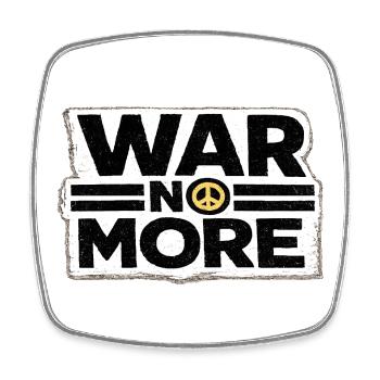 War No More – Sticker Peace & Humanity - Square fridge magnet - white - Front