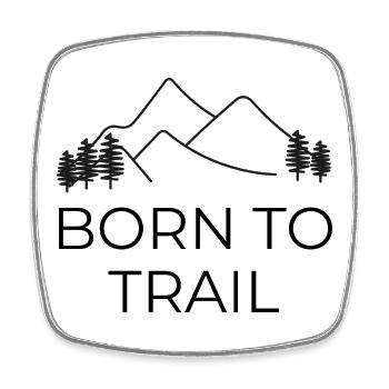 Born to Trail - Trail Running Design - Square fridge magnet - white - Front