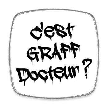 IS IT GRAFFITI DOCTOR? - Square fridge magnet - white - Front
