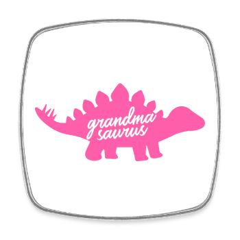 Grandmasaure Brachiosaurus : design drôle de dinosaure - Magnet carré - blanc - Devant