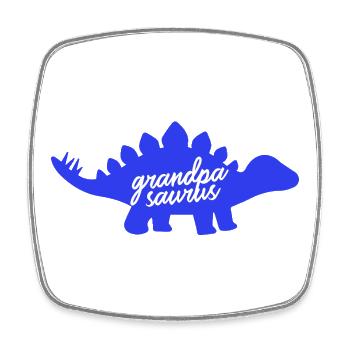 Grandpasaurus Stegosaurus Dinosaure Grand-père - Magnet carré - blanc - Devant
