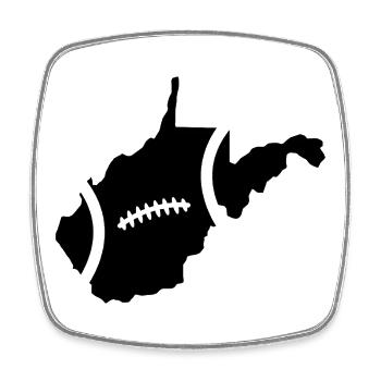 Football West Virginia - Square fridge magnet - white - Front