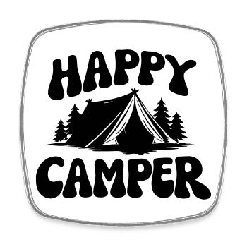 Camper - Viereckiger Kühlschrankmagnet - Weiß - Vorne