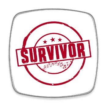 Spielmannszug Blaskapelle Band Camp Survivor - Viereckiger Kühlschrankmagnet - Weiß - Vorne