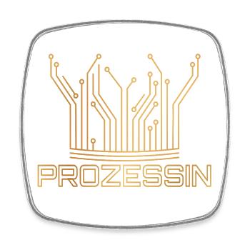 Prozessin - Prozessor trifft Prinzessin  - Viereckiger Kühlschrankmagnet - Weiß - Vorne