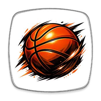 Basketball - Basketball Design - Square fridge magnet - white - Front