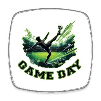Match Day Soccer : Arrêt dynamique - Magnet carré - blanc - Devant