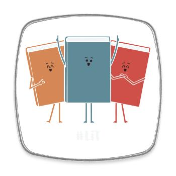 Reader Bookaholic Love Books Bookish - Funny Book  - Square fridge magnet - white - Front