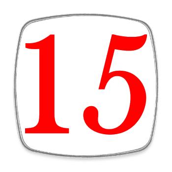 15. 15 YEARS. 15th ANNIVERSARY. 15 YEAR ANNIVERSARY. - Square fridge magnet - white - Front