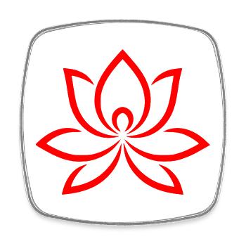 Blume Design Geschenk für Naturfreunde - Viereckiger Kühlschrankmagnet - Weiß - Vorne