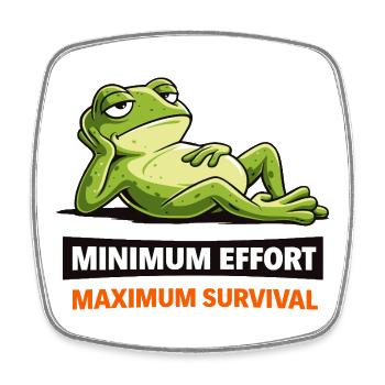 Chill de grenouille : Effort minimal - Magnet carré - blanc - Devant