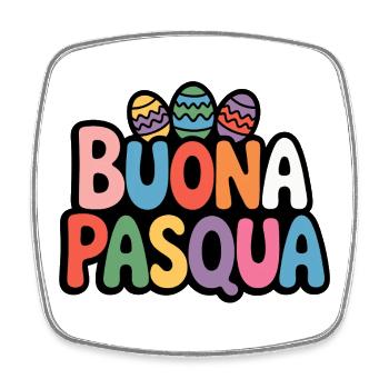 Buna Pasqua Bunny - Magnet carré - blanc - Devant