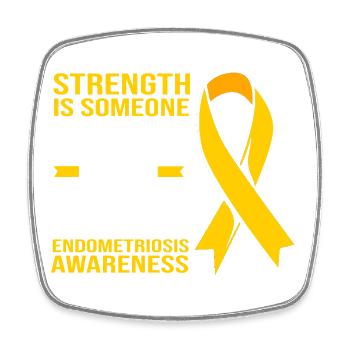 Endometriosis Endo - Square fridge magnet - white - Front