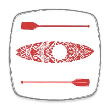 Stand Up Paddle Life Is All About Balance - Square fridge magnet - white - Front
