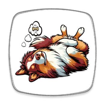 Australian Shepherd Aussie Aussie Owners Aussies - Square fridge magnet - white - Front
