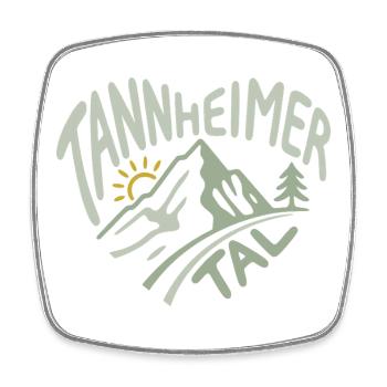 Panorama du cœur des Alpes de Tannheimer Tal - Magnet carré - blanc - Devant