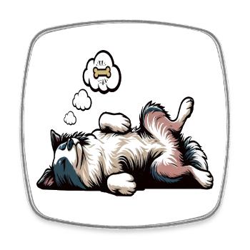 Border Collie Colliebesitzer Collieliebhaber  - Viereckiger Kühlschrankmagnet - Weiß - Vorne