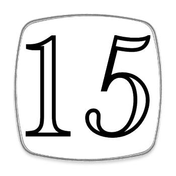 15. 15 YEARS. 15th ANNIVERSARY. 15 YEAR ANNIVERSARY. - Square fridge magnet - white - Front