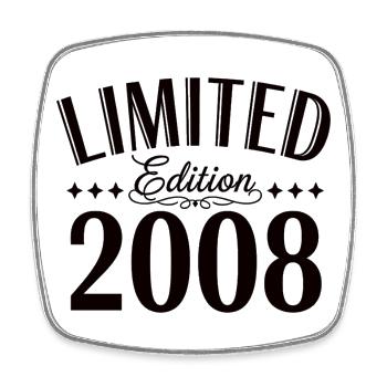 Limited Edition 2008 Geburtstag Vintage Retro - Viereckiger Kühlschrankmagnet - Weiß - Vorne