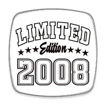 Limited Edition 2008 College Vintage Birthday - Square fridge magnet - white - Front