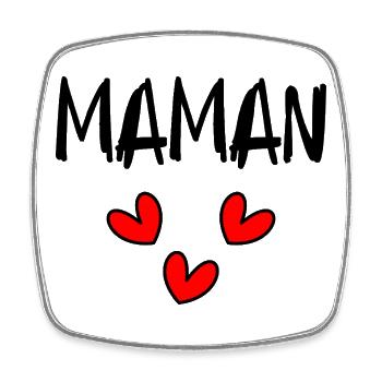 MOM. MOTHER'S DAY. HEART. FEAST. HAPPY BIRTHDAY - Square fridge magnet - white - Front
