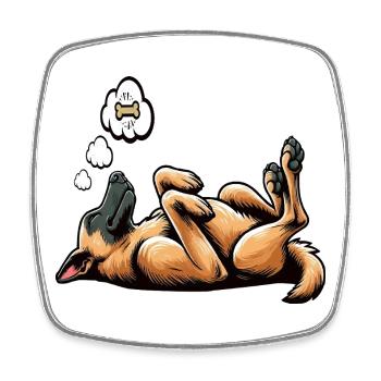 Malinois Belgian Shepherd Malinois Owner - Square fridge magnet - white - Front