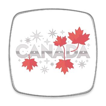 Canada Maple Leaf Gift Idea - Square fridge magnet - white - Front
