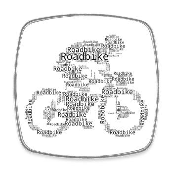 Gift idea for a road bike with road bike - Square fridge magnet - white - Front