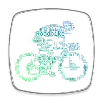 Gift idea for a road bike with road bike - Square fridge magnet - white - Front