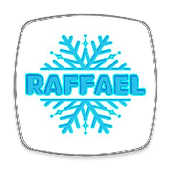Vorname Raffael - Viereckiger Kühlschrankmagnet - Weiß - Vorne