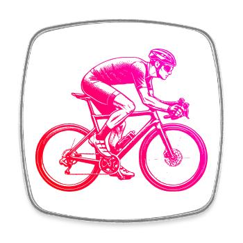 Geschenkidee für einen Roadbike mit Roadbike - Viereckiger Kühlschrankmagnet - Weiß - Vorne