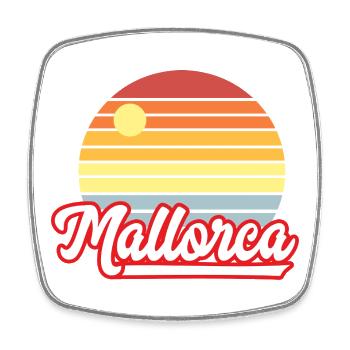 Mallorca, Urlaub - Viereckiger Kühlschrankmagnet - Weiß - Vorne