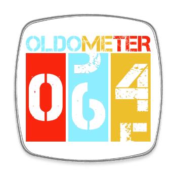 Oldometer 64 Sixty Fourth Birthday - Square fridge magnet - white - Front