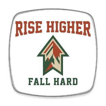 Mountain Spire Rising Higher Nature - Square fridge magnet - white - Front