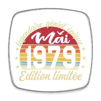 les légendes sont nées mai 1979 - Magnet carré - blanc - Devant