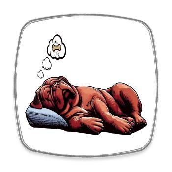 Mastiff de Bordeaux Propriétaire du Mastiff de Bordeaux - Magnet carré - blanc - Devant