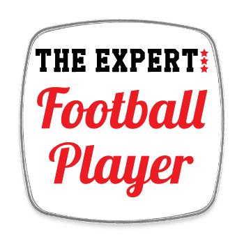 Joueur de Foot Expert : Le Maître du Terrain - Magnet carré - blanc - Devant